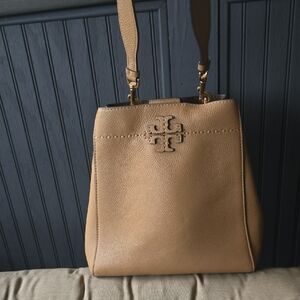 Tory Burch Tan Leather Shoulder Bag